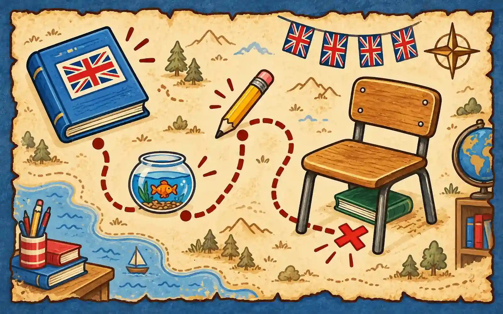 Beginner English Classroom Scavenger Hunt for Kids